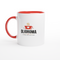 White 11oz Ceramic Mug with Color Inside - Fun Quote